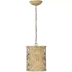 Image of 1 Bulb Ceiling Pendant Light Fitting Brushed Champagne LED E27 60W Bulb