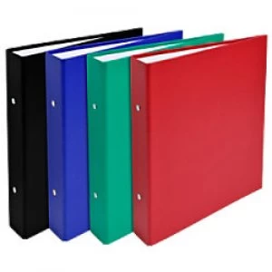 Image of Exacompta Ring Binder 51070E Polypropylene Covered Card A4 25mm 2 ring Assorted Pack of 20