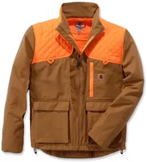 Image of Carhartt Rain Defender Upland Jacket, orange-brown, Size L, orange-brown, Size L