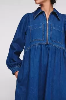 Image of Gabriella Denim Midi Dress, Mid Wash / UK 10