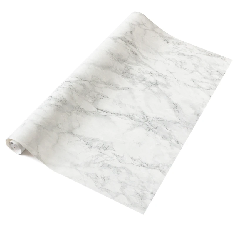 Image of D-C-Fix Marble Cortes Silver Self Adhesive Vinyl Wrap Film For Kitchen Worktops And Furniture 2M(L) 67.5Cm(W)