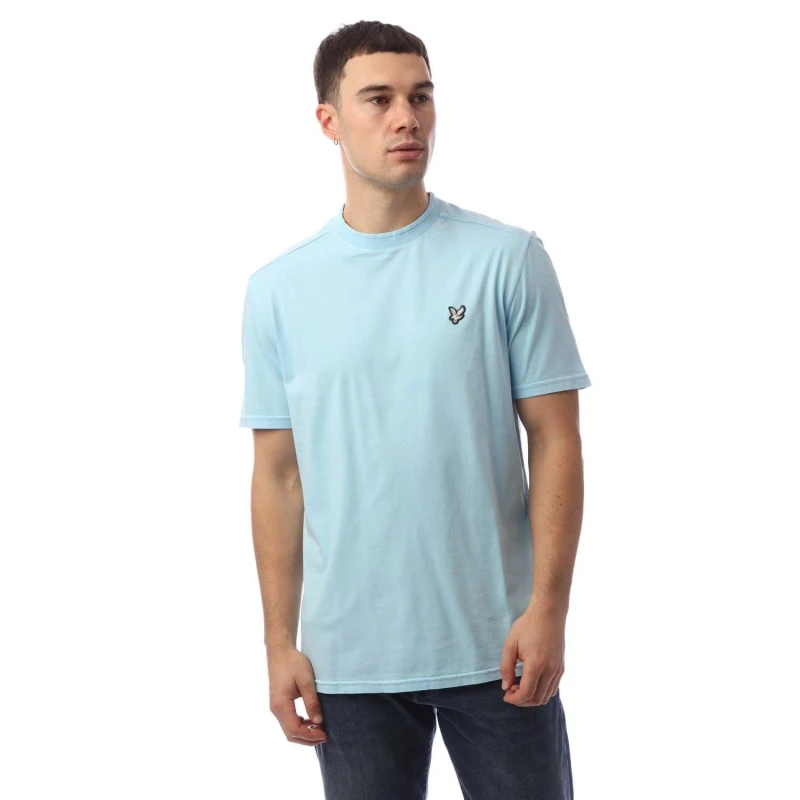Image of Lyle and Scott Natural Dye Crewneck T-Shirt Blue male XL
