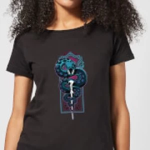 Image of Harry Potter Nagini Neon Womens T-Shirt - Black