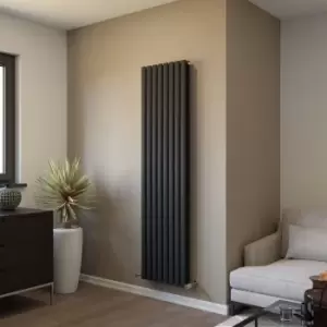 Image of Ximax Fortuna Duplex Anthracite Vertical Designer Radiator, (W)472mm X (H)1800mm