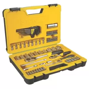 image of Stanley Mixed 75 Piece Drive Socket Set