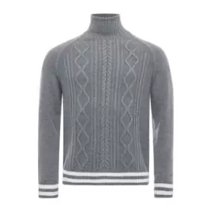 image of Slazenger 1881 Ace Cable Knit Sweater - Grey