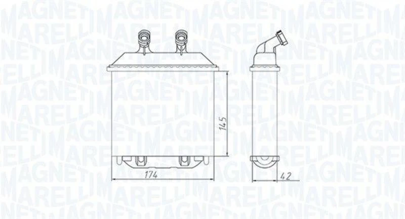 Image of MAGNETI MARELLI Heater matrix MAGNETI MARELLI 350218415000