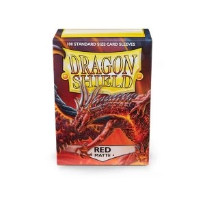 Image of Dragon Shield Red Matte Card Sleeves - 100 Sleeves