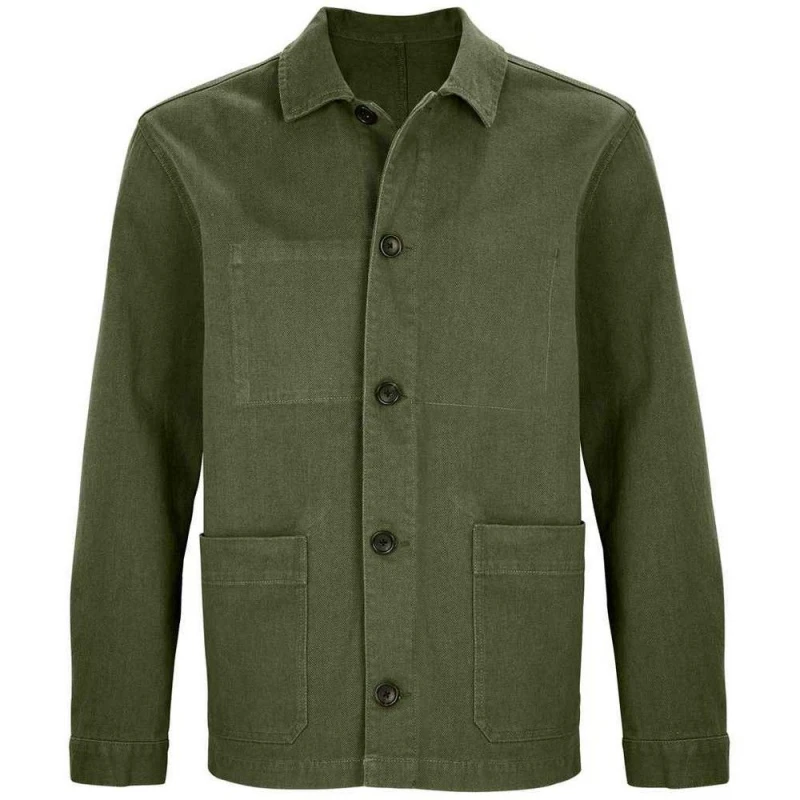 Image of NEOBLU Mens Mael Utility Jacket in Khaki Size: XS Khaki Male XS