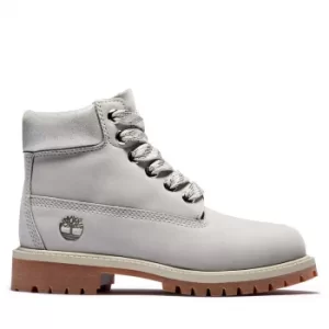 Timberland Premium 6" Boot For Youth In Light Grey Light Grey Kids, Size 13