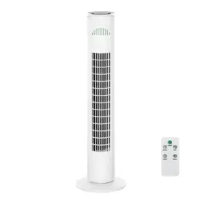 image of 30" LED Tower Fan in White, white