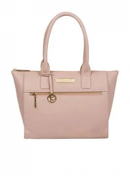 image of Pure Luxuries London Blush Pink 'Faye' Leather Tote Bag - light pink