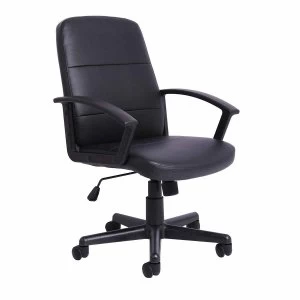 image of TC Office SOHO Gomez Leather Look Chair, Black