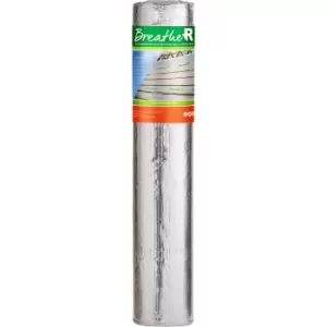 Image of YBS Insulation YBS Breathe R 2 in 1 Membrane & Insulation 1.2m x 25m Aluminium