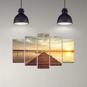 Image of 5DMDF-26 Multicolor Decorative MDF Painting (5 Pieces)