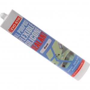 Image of Evostik All Purpose Flexible Silicone Sealant Black 310ml