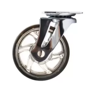 Image of GTV 75mm 40kg Plastic Swivel Castor Wheel Furniture Caster Brown - without Brake