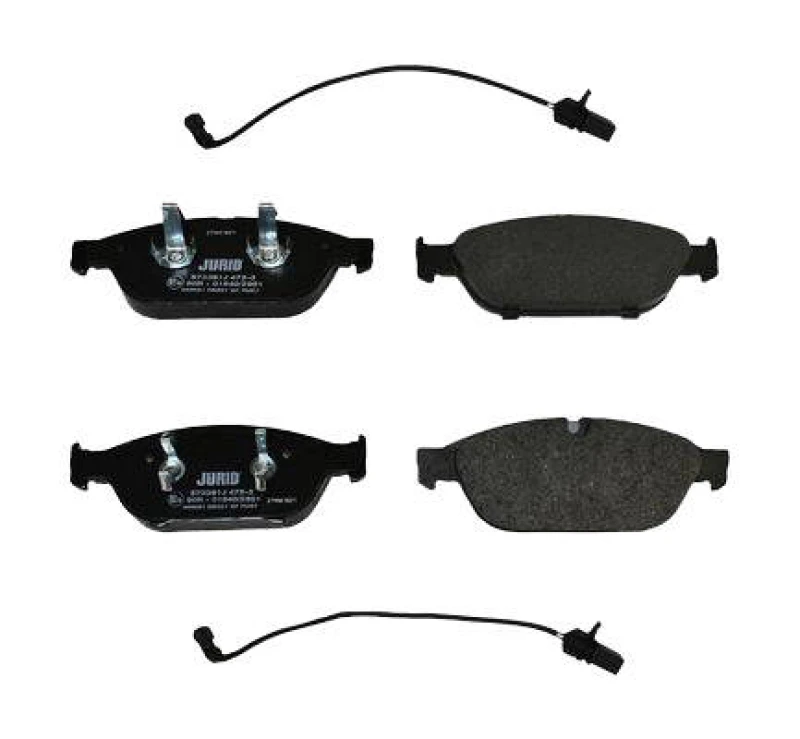 Image of JURID 573381J Brake pad set incl. wear warning contact, without accessories, with piston clip Brake Pad Set,disc brake (402)