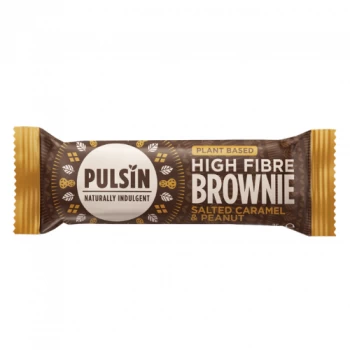 image of Pulsin Caramel Peanut Brownie - 35g (18 minimum)