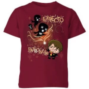 Image of Harry Potter Kids Expecto Patronum Kids T-Shirt - Burgundy - 11-12 Years - Burgundy
