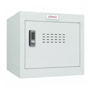 image of Phoenix CL Series Size 1 Cube Locker in Light Grey with Electronic