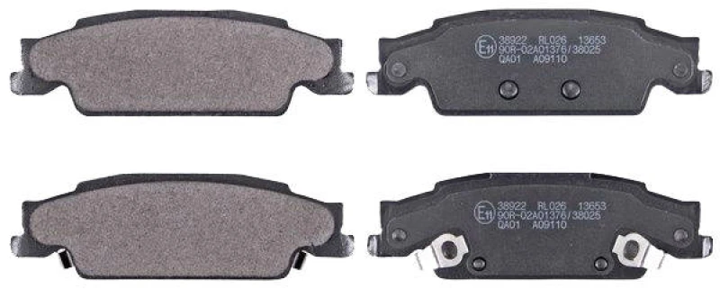 Image of A.B.S. 38922 Brake pad set with acoustic wear warning Brake Pad Set,disc brake (402)