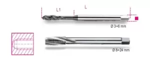 Image of Beta Tools 428FC HSS Machine Tap Blind Holes Coarse M10 x 1.5mm 004280110