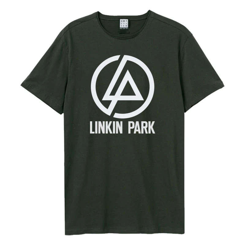 Image of Amplified Amplified Men Circle Logo Linkin Park T-Shirt in Charcoal Size: X-Small Charcoal XS Male 5063750847726