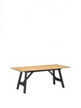 image of Julian Bowen Hockley 190 Cm Dining Table - Black/Oak