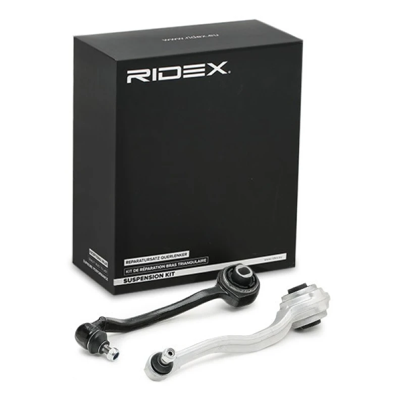 Image of RIDEX 772S0576 Control arm repair kit Front Axle, Control Arm Steel Suspension Kit (772)