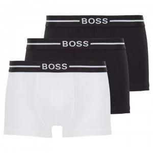 Image of Hugo Boss 3 Pack Organic Trunks Black/White Size S Men