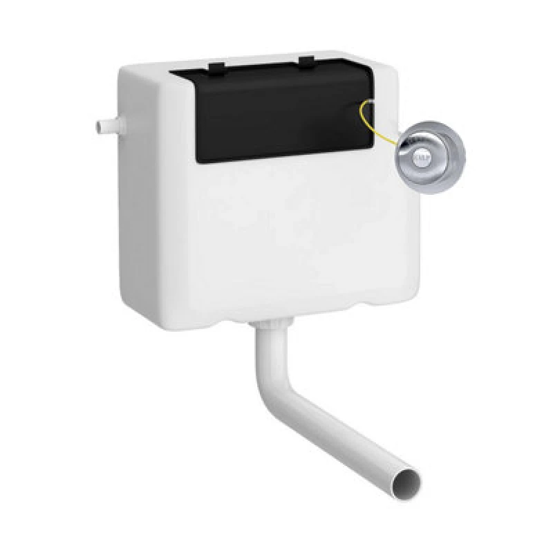 Image of Balterley Water Saving Dual Flush Side Inlet Push Button Chrome White White