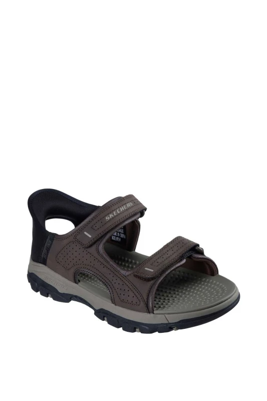 Image of Debenhams Debenhams Men TRESMEN Two Strap Open Toe Slip-Ins Sandal Chocolate Size: 8 chocolate 8 Male 197976354791