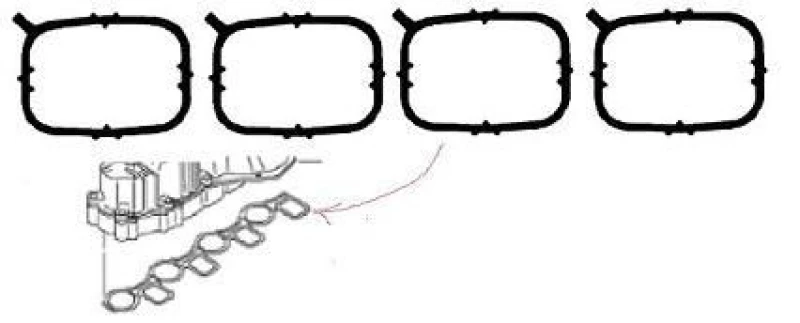 Image of Gasket Set, intake manifold PAYEN HA5070
