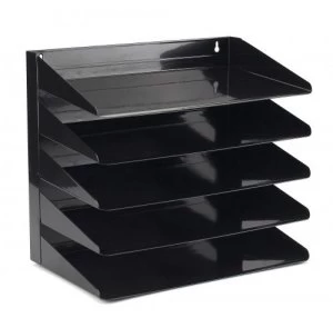 image of Avery 5-Tier Letter Rack Steel Black 605SBLK