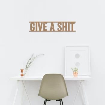 Image of G?ve A Shit - Copper Copper Decorative Metal Wall Accessory