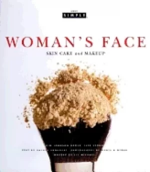 Image of womans face skin care and makeup
