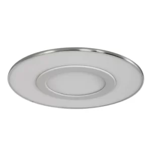Image of Ceiling And Wall Decorative Flush Ceiling Light White Matt, Chrome Polished