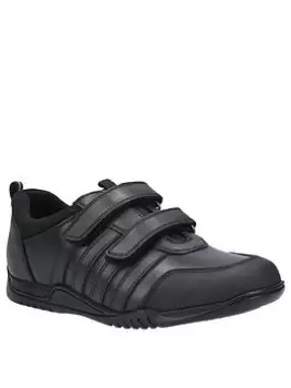 Image of Hush Puppies Josh Strap Back To School Shoe - Black, Size 11 Younger