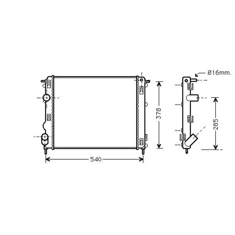 Image of Engine radiator DIEDERICHS DCM2910