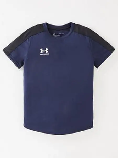 Boys, Under Armour Challenger Training T-Shirt - Navy, Navy/White, Size XL=13-15 Years