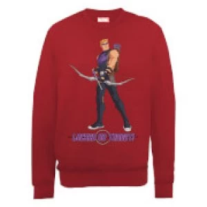 Image of Marvel Avengers Assemble Hawkeye Locked On Sweatshirt - Red - L