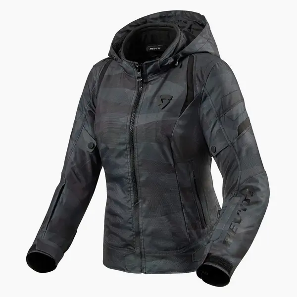 Image of REV'IT! Flare 2 Jacket Lady Camo Black Gray Size 42