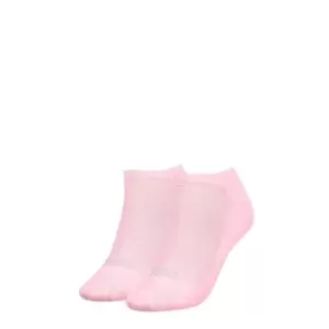 image of Puma Womens 2 Pack Sneaker Trainer Socks - Pink