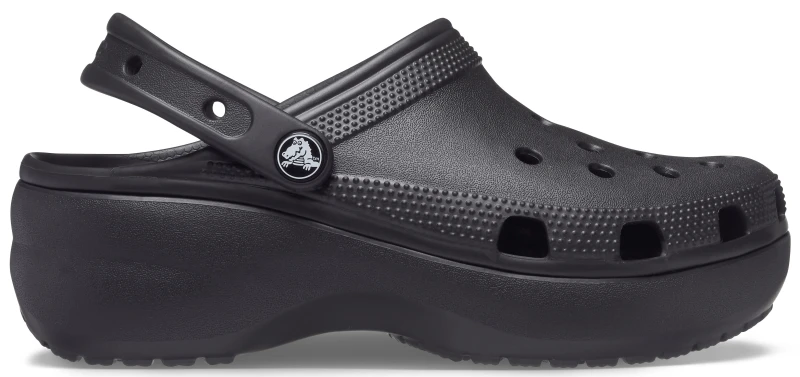 Image of Crocs Womens Classic Platform Clogs Chunky Sandals Shoes Black female GDE2687BLK9