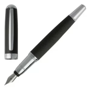 image of Hugo Boss Pens Stainless Steel Fountain Pen Advance Fabric Dark Grey