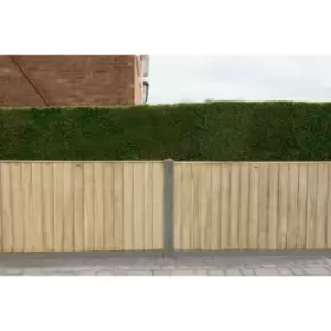 image of Forest Garden Pressure Treated Closeboard Fence Panel 6' x 3' (5 Pack) in Natural Timber