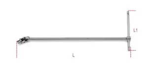 Image of Beta Tools 920/40 1/2" Sq Dr Swivel T-Handle L: 490mm L1: 230mm 009200850