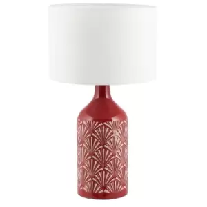 Image of Art Deco Detail Ceramic Table Lamp