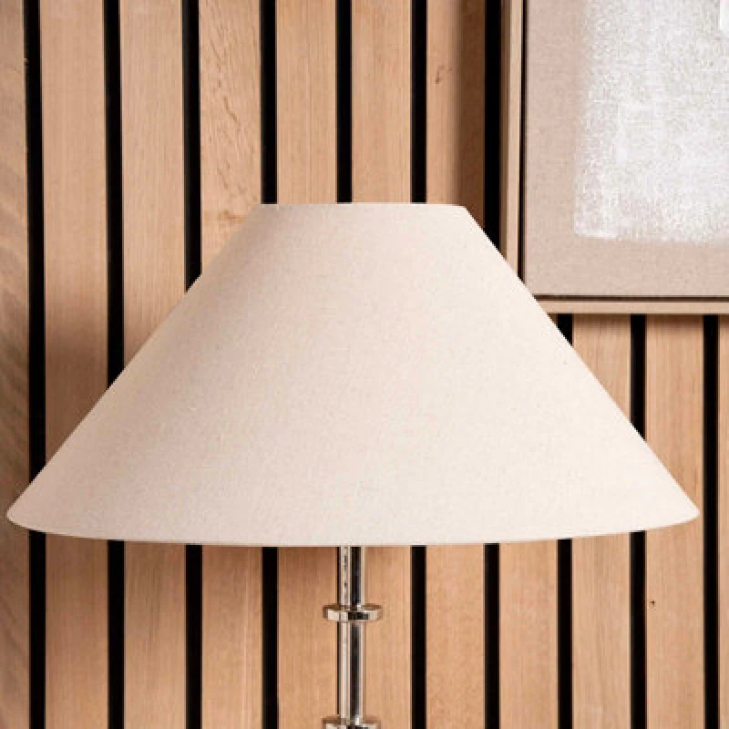 Image of Pacific Lifestyle 35Cm Tapered Coolie Cotton Cream Lampshade For Table Lamps And Floor Lamps